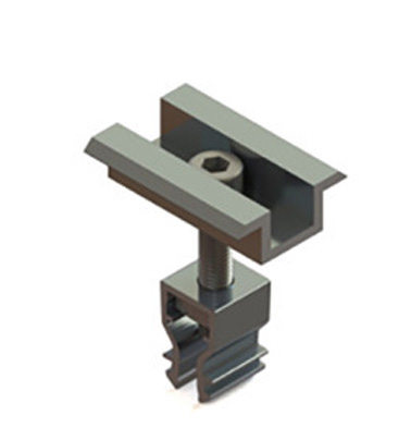 SK-Mittelklemme-silber AluFix Mittelklemme für PV Module silber